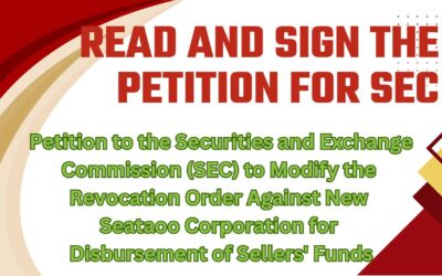 Petition to the Securities and Exchange Commission (SEC) to Modify the Revocation Order Against New Seataoo Corporation for Disbursement of Sellers’ Funds