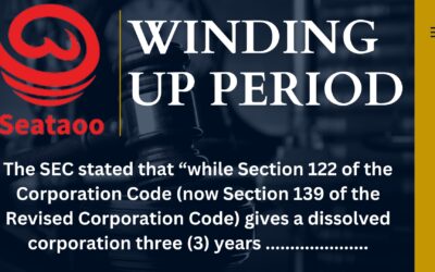 Hindi RESTRICTED ang mga PERA at ASSETS ng SEATAOO…Dahil sa Winding-up period