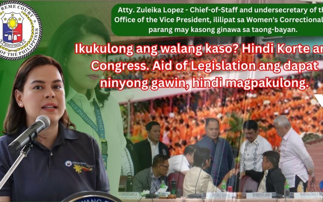 The Unconstitutional Transfer of Atty. Zuleika Lopez: A Violation of Human Rights and the Rule of Law